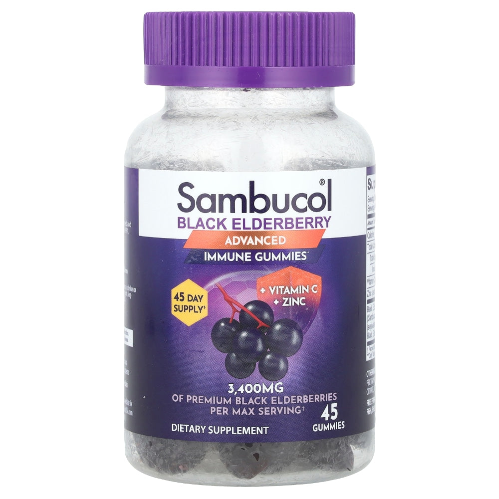 Sambucol® Black Elderberry Immune Gummies – Advanced Formula Vitamins & Supplements Pasteur Pharmacy
