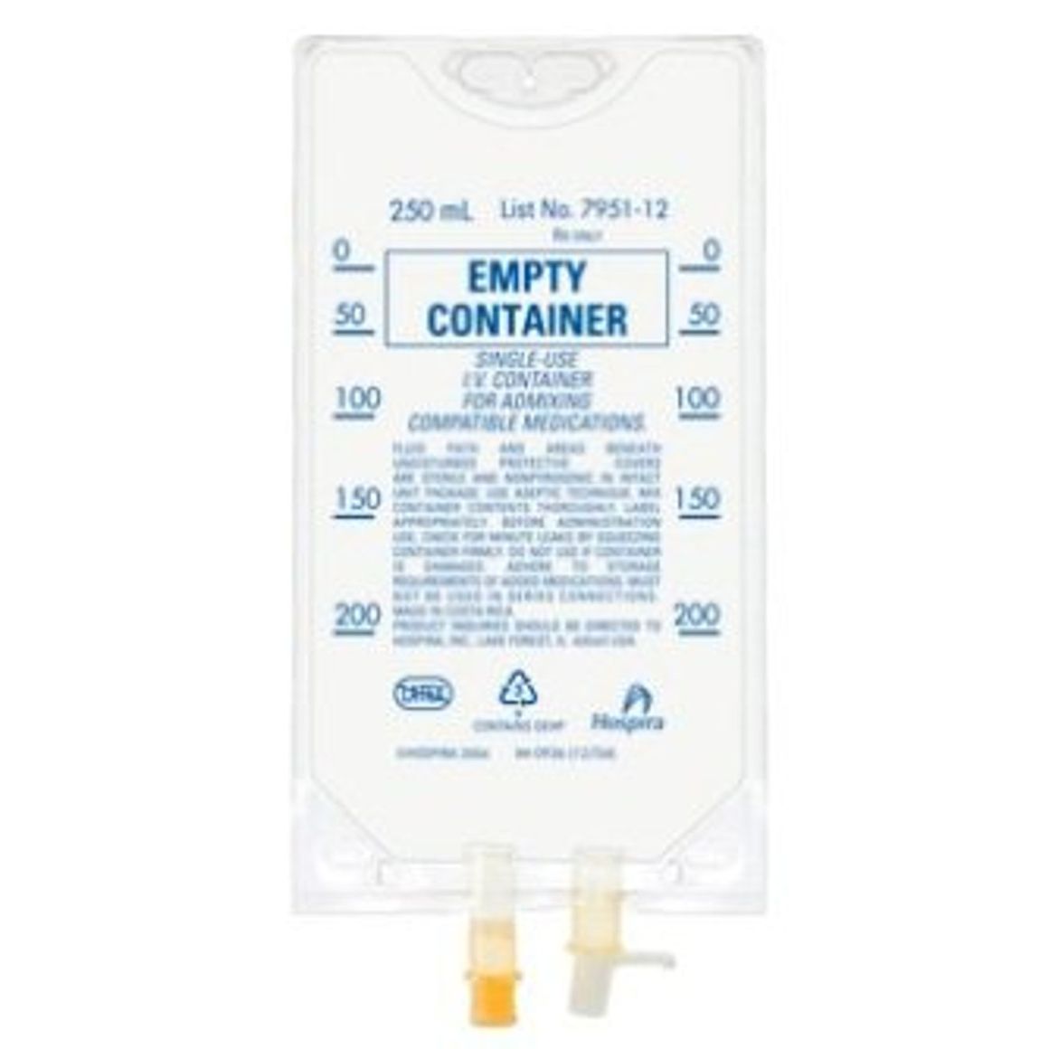 LifeCare Empty Flexible IV Container, 250 mL (Case of 48) Medical Supplies Pasteur Pharmacy