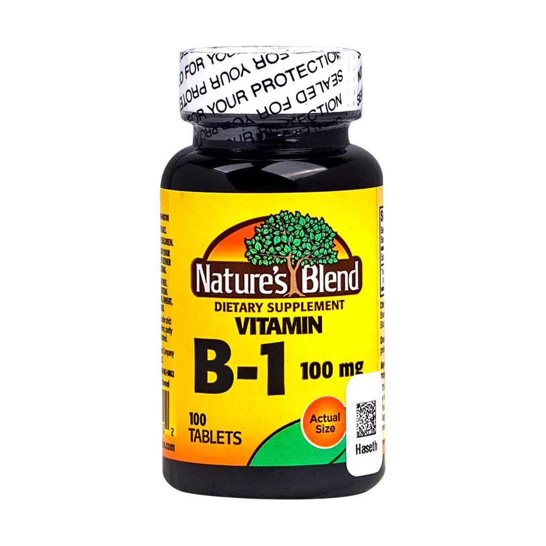 Nature's Blend S Vitamin B-1 Tablets 100 Mg Vitamins & Supplements Pasteur Pharmacy