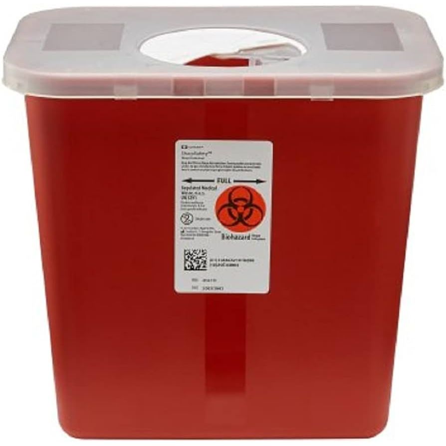 Sharps Ctr 2Gal Rotor Lid Shipping Containers Pasteur Pharmacy