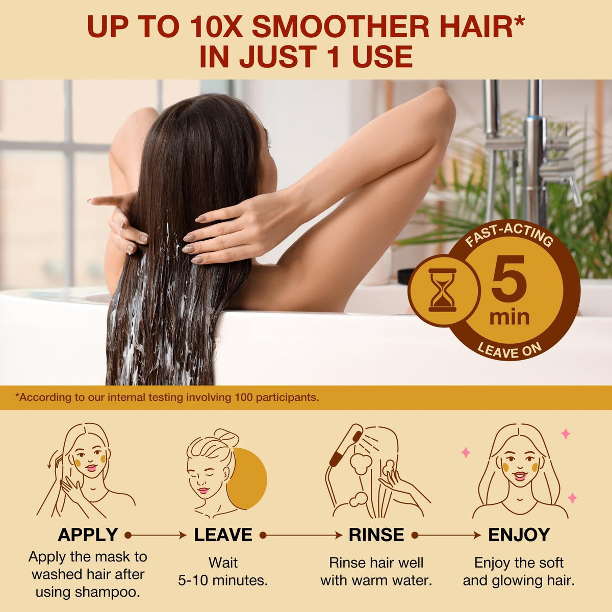 Hair Mask for Dry Damaged Hair with Collagen Biotin Argan Oil Helps Repair Hair