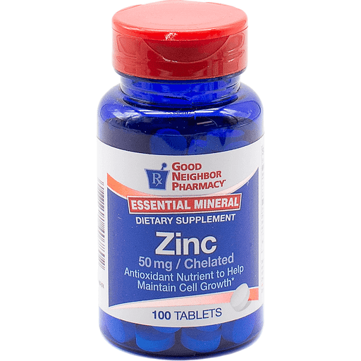 GNP Essential Mineral Zinc 50mg 100 Tablets Dietary Supplement Fitness & Nutrition Pasteur Pharmacy