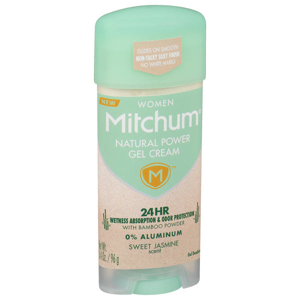 Mitchum Natural Power Gel Cream For Women, Sweet Jasmine - 3.4 Oz Deodorant Pasteur Pharmacy