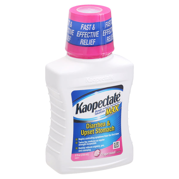Kaopectate Max Peppermint Flavor Diarrhea & Upset Stomach 8 Fl Oz Personal Care Pasteur Pharmacy