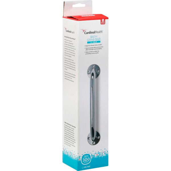 Cardinal Health Grab Bar, Bath, Chrome, 12-Inch Safety Grab Bars Pasteur Pharmacy