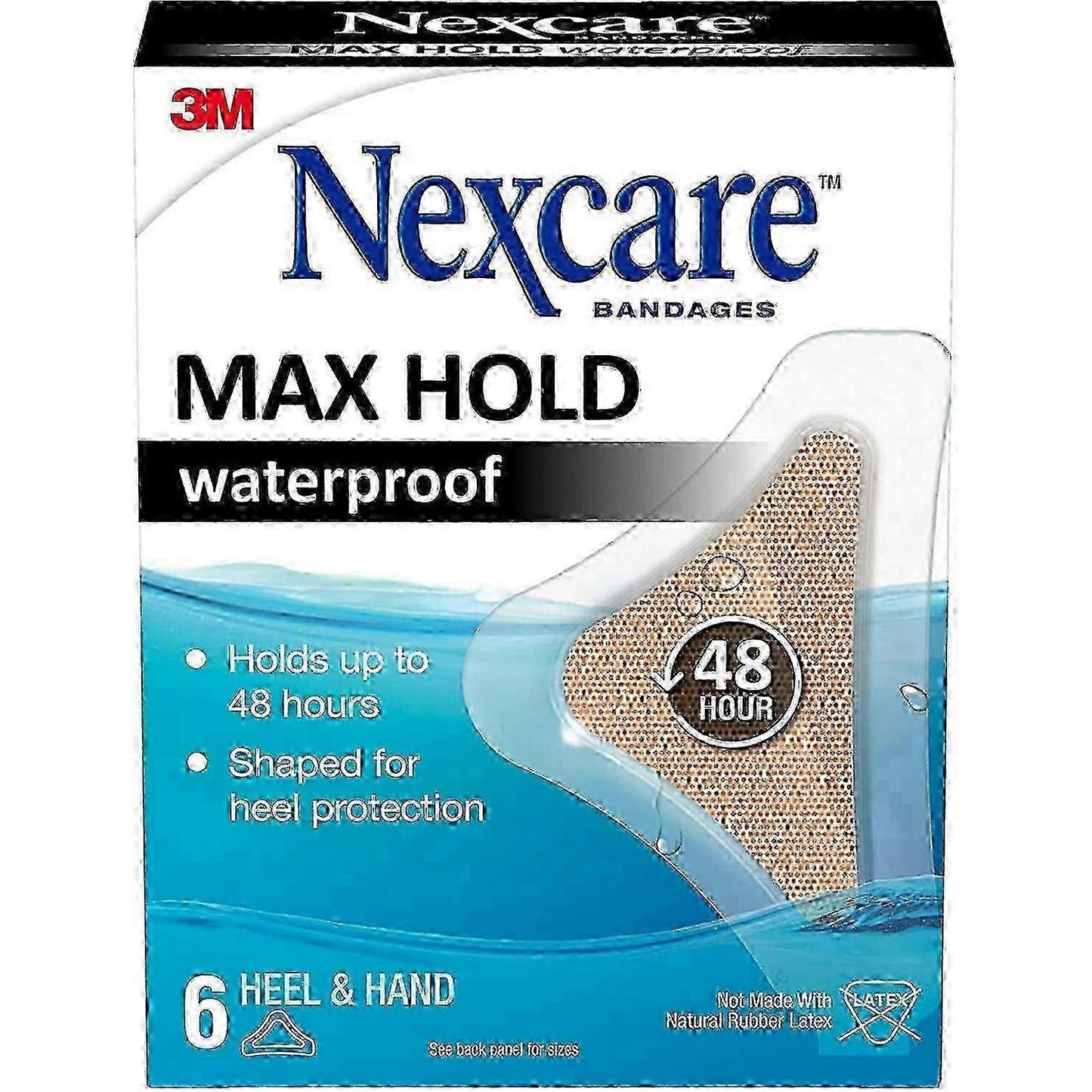 Nexcare Max Hold Waterproof Heel And Hand Bandages Medical Tape & Bandages Pasteur Pharmacy