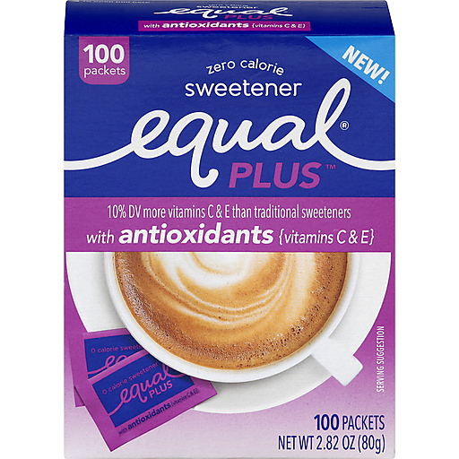 Equal Plus Sweetener, Zero Calorie, Packets