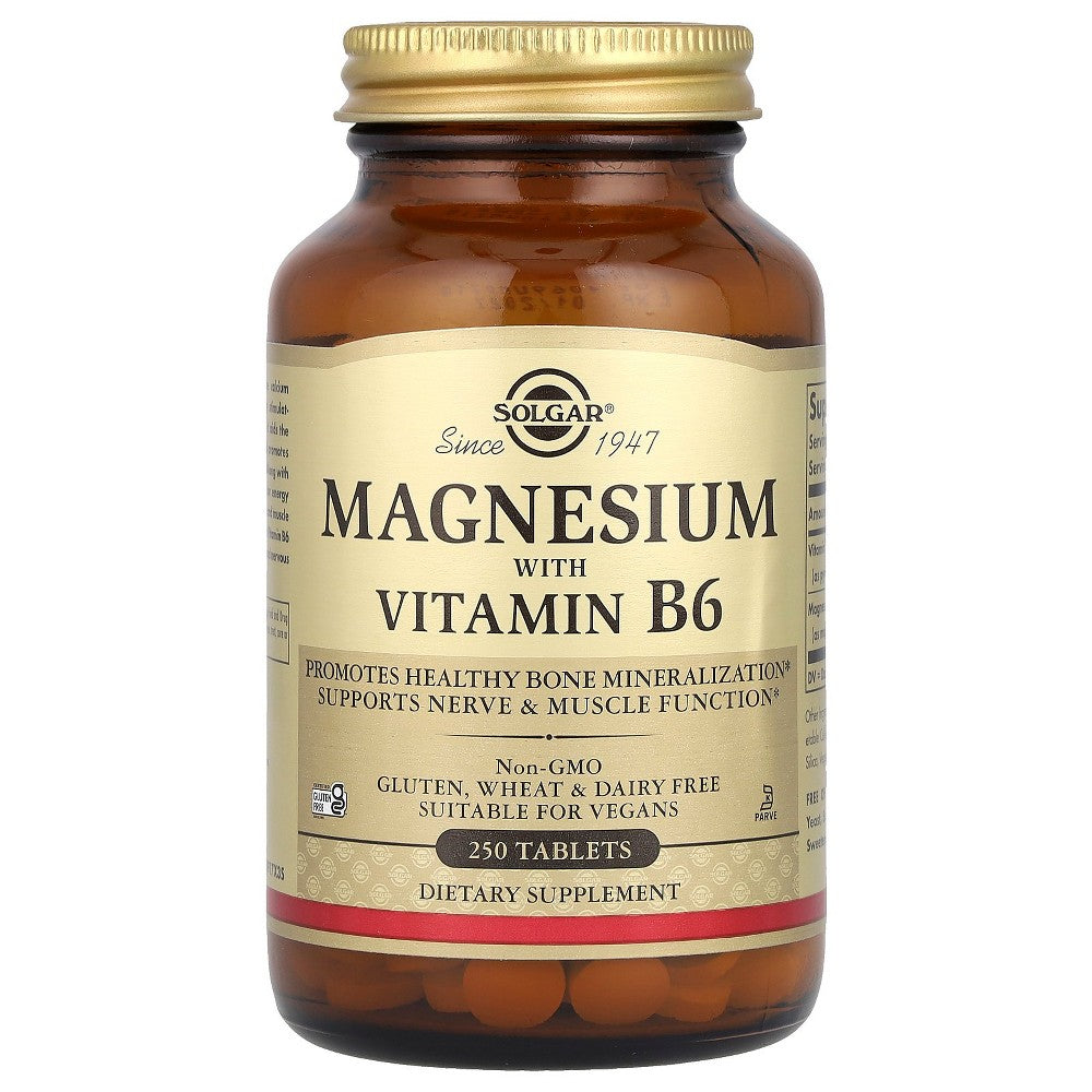 Solgar Magnesium With Vitamin B6, 250 Tablets Vitamins & Supplements Pasteur Pharmacy