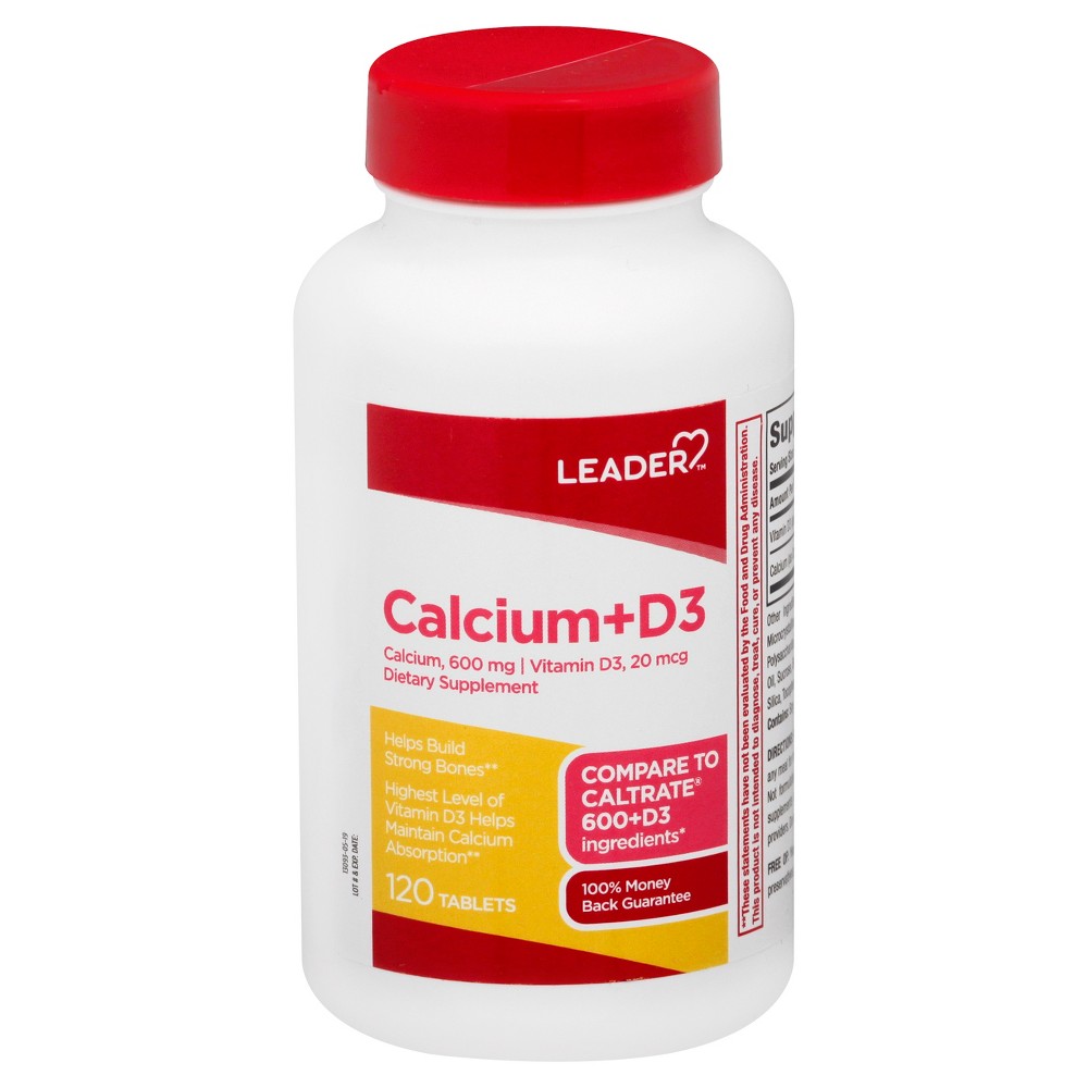 The Leader Tablets Calcium + D3 Vitamins & Supplements Pasteur Pharmacy