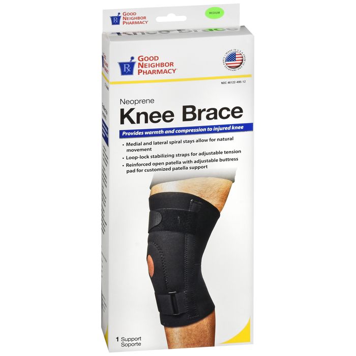 Good Neighbor Pharmacy Neoprene Knee Brace Black Medium 1ct Health Care Pasteur Pharmacy
