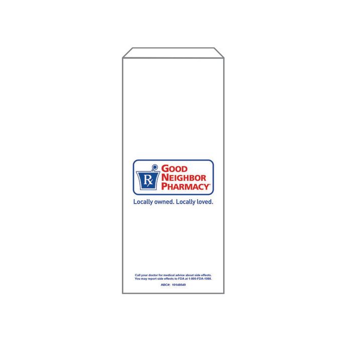 Good Neighbor Pharmacy Bag White S Rx 4X1X10 3000 Golf Bags Pasteur Pharmacy
