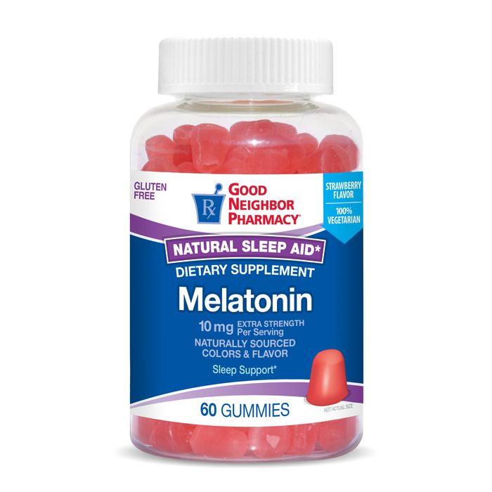 Good Neighbor Pharmacy Melatonin 10mg Strawberry Gummies 60ct Pasteur Pharmacy