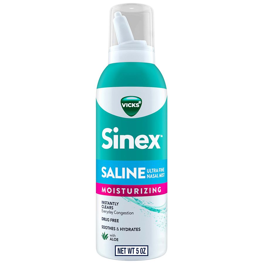 Vicks Sinex Saline Ultra Fine Nasal Mist Spray With Aloe, 5 Oz Health Care Pasteur Pharmacy