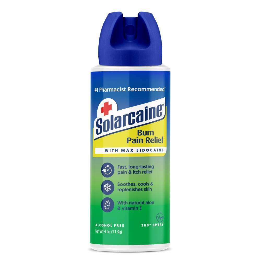 Solarcaine Burn Pain Relief With Max Lidocaine, 4 Oz First Aid Pasteur Pharmacy