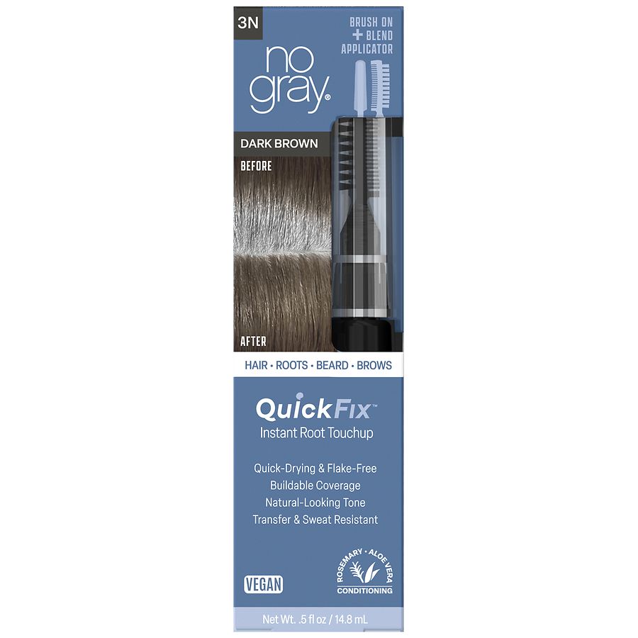 No Gray QuickFix Instant Root Touchup, Dark Brown Hair Color Pasteur Pharmacy