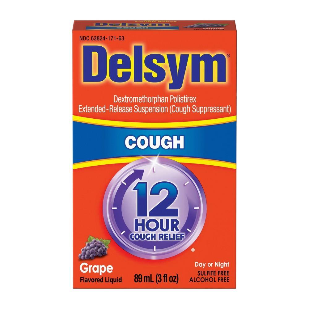 Delsym Cough Suppressant 12 Hour Relief Day Or Night Grape Flavored Liquid Health & Beauty Pasteur Pharmacy