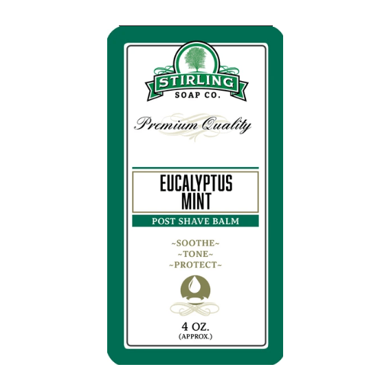 Stirling Soap Co. Eucalyptus Mint Shaving Collection Shaving Set Pasteur Pharmacy Post Shave Balm 4oz