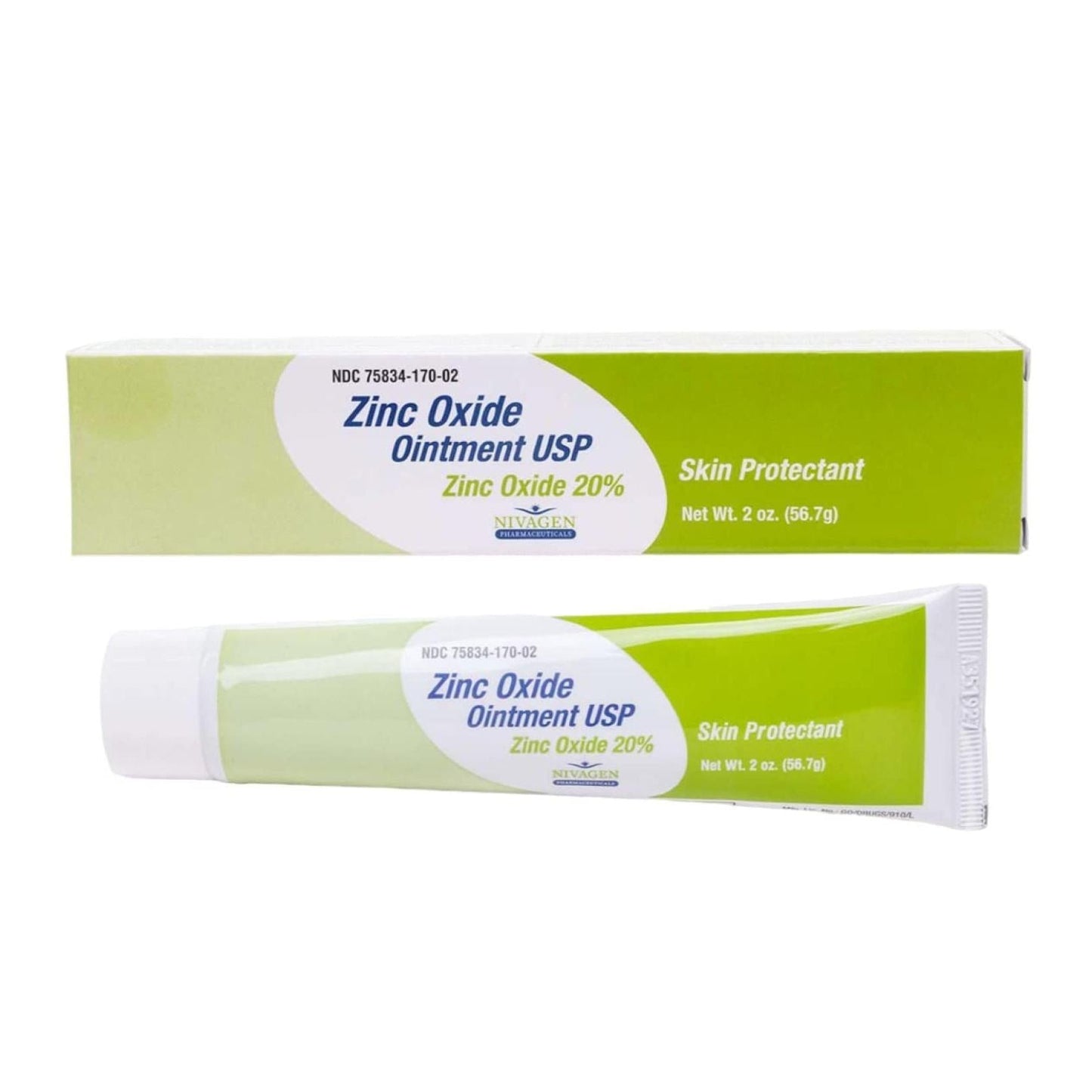 Nivagen Zinc Oxide 20% Ointment USP – Skin Protectant – 2 OZ Skin Care Pasteur Pharmacy