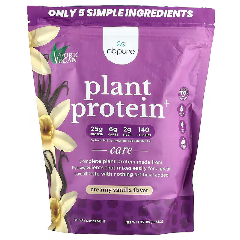 NB Pure Plant Protein+, Creamy Vanilla, 1.95 Lbs (887.5 G) Vitamins & Supplements Pasteur Pharmacy