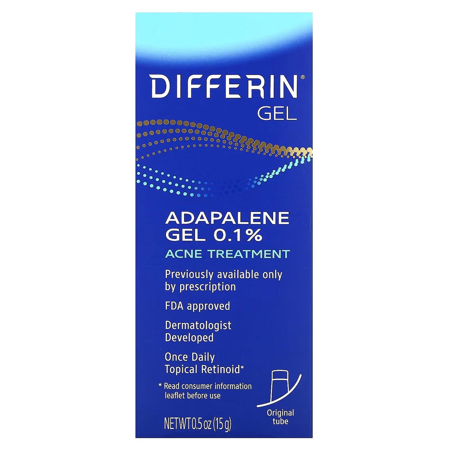 Differin Adapalene Gel 0.1% Acne Treatment (4-Pack, 15g Tubes) Skin Care Pasteur Pharmacy