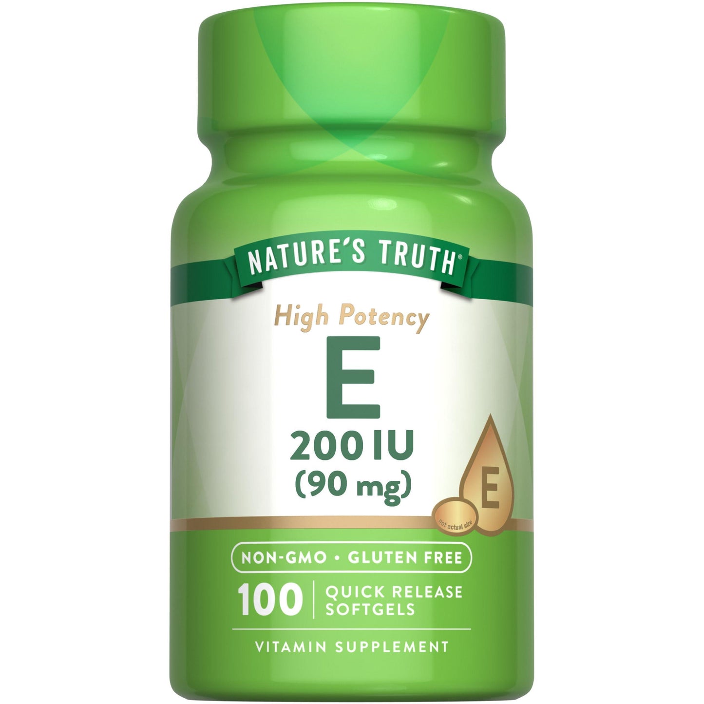 Nature's Truth Vitamin High Potency E 200 IU, Softgels Vitamins & Supplements Pasteur Pharmacy