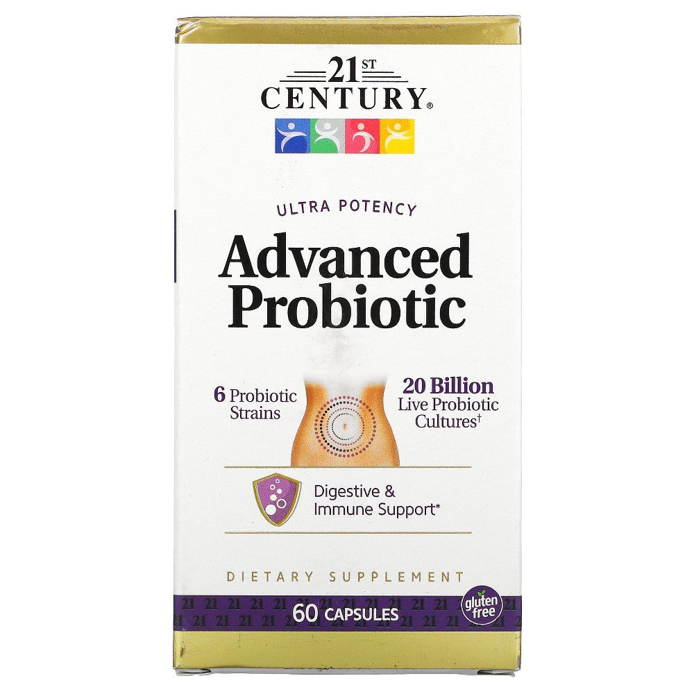 21st Century Ultra Potency Advanced Probiotic, 60 Capsules Vitamins & Supplements Pasteur Pharmacy