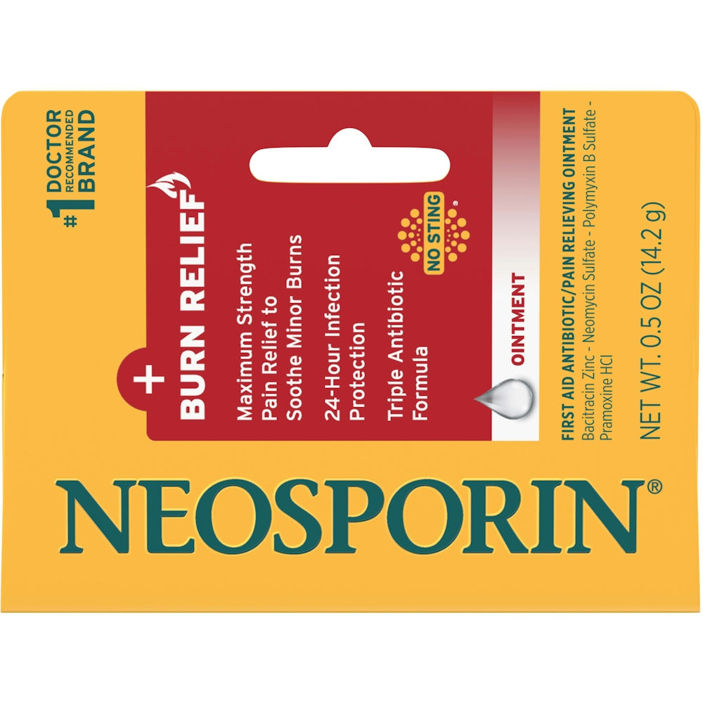 Neosporin Burn Relief & First-aid Antibiotic Ointment With Bacitracin Zinc & Neomycin, 0.5 Ounce Health & Beauty Pasteur Pharmacy