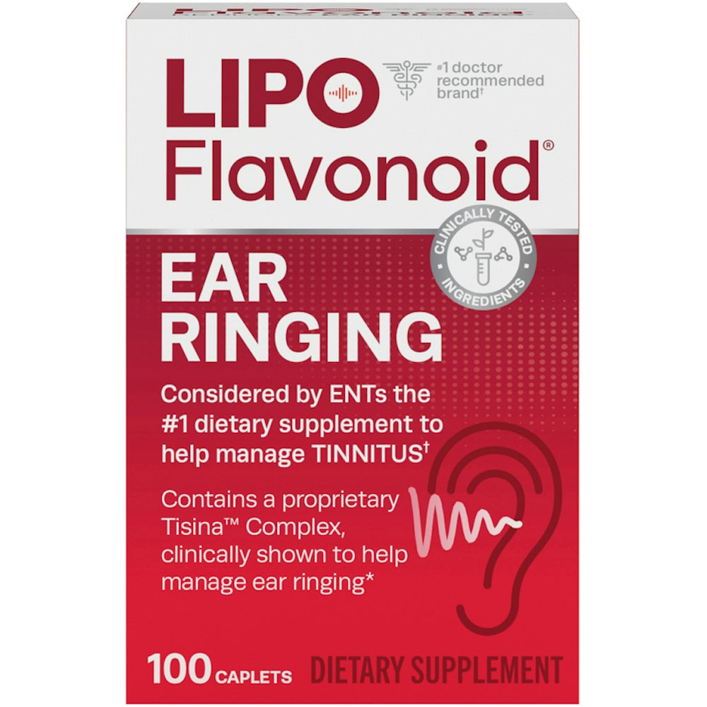 Lipo-Flavonoid Plus Ear Ringing Relief, Tinnitus Support Supplement - 100 Caplets Vitamins & Supplements Pasteur Pharmacy
