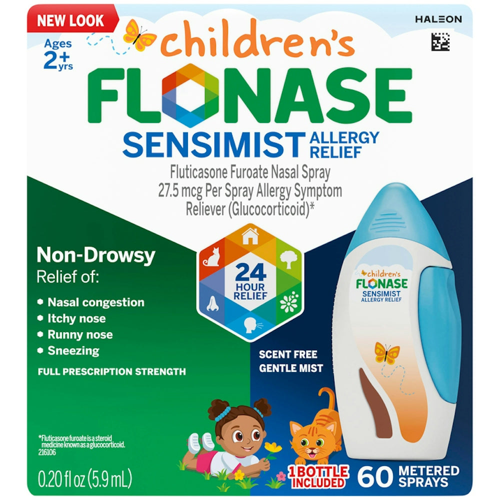 Flonase Children's Sensimist 24hr Allergy Relief Nasal Spray, Gentle Mist, Scent-Free, 60 Sprays Health & Beauty Pasteur Pharmacy