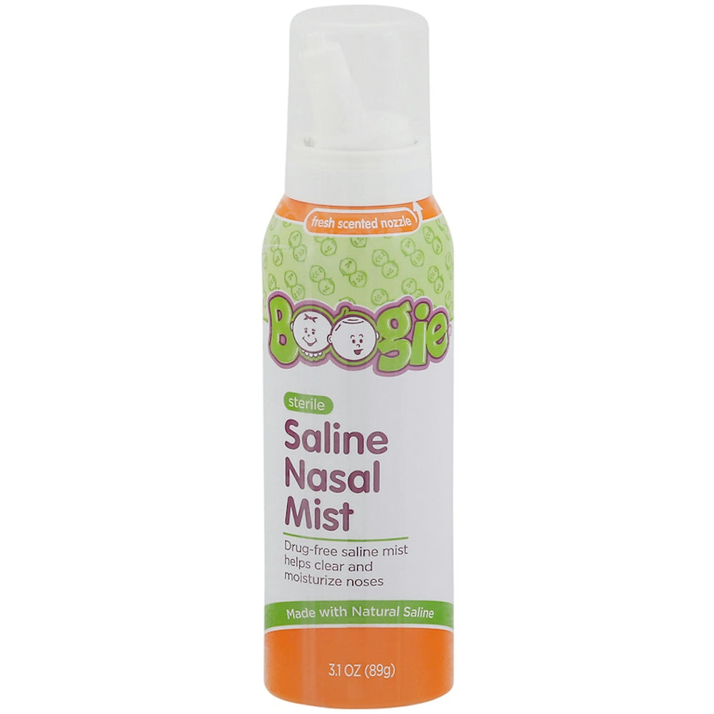 Boogie Sterile Saline Nasal Mist 3.1 Oz Nozzles Pasteur Pharmacy
