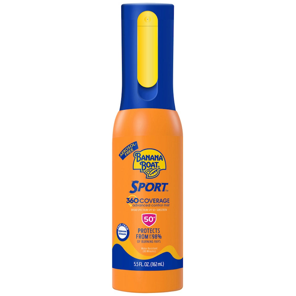 Banana Boat Sport 360 Coverage Advanced Control Mist Sunscreen Sprayer - SPF 50 - 5.5 Fl Oz Sunscreen Pasteur Pharmacy