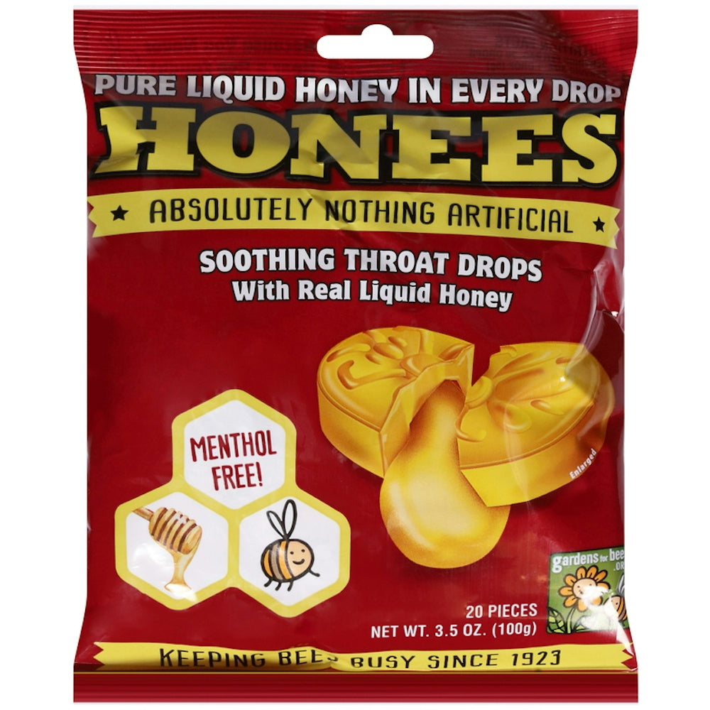 Honees Throat Drops, With Real Liquid Honey, Soothing Throat Drops Pasteur Pharmacy