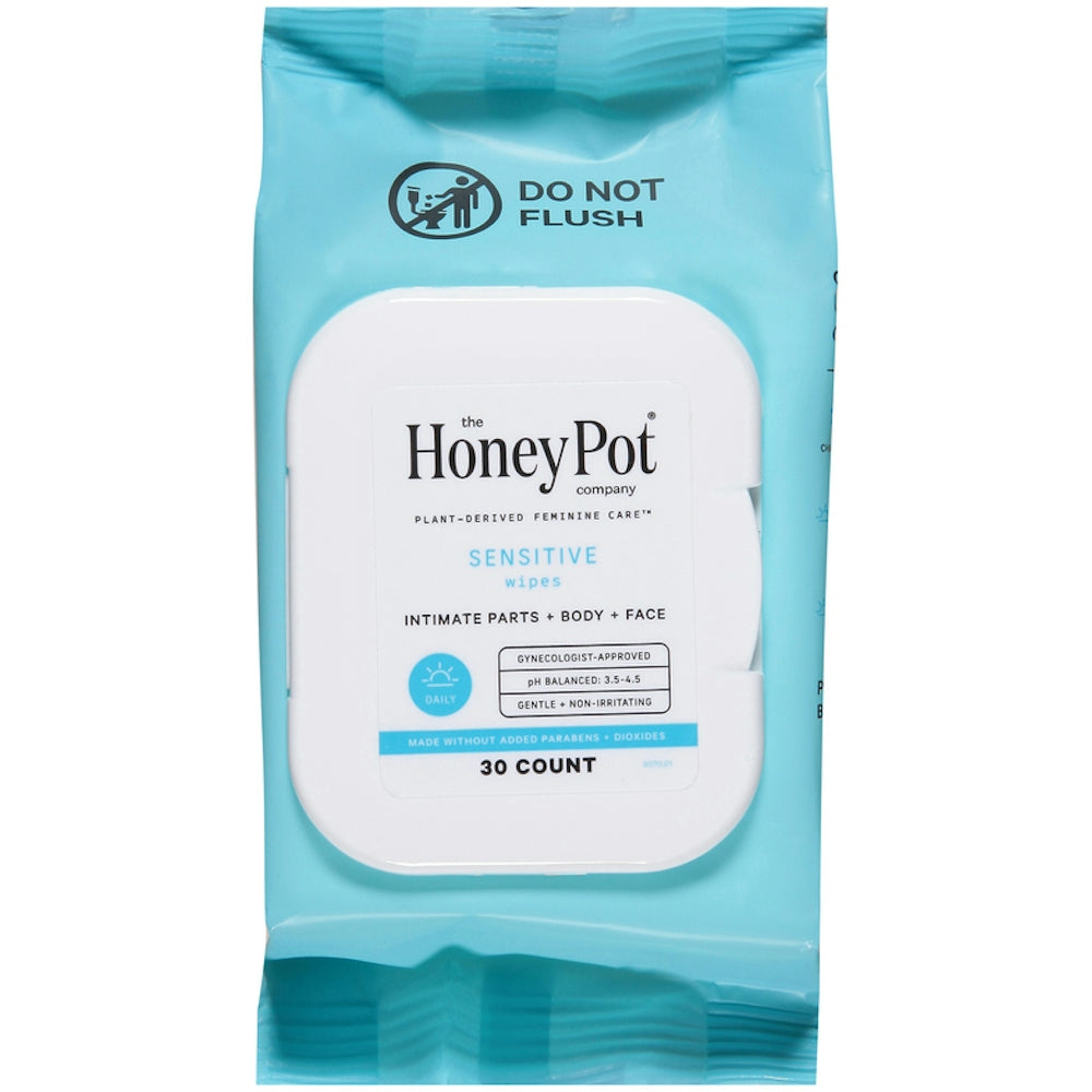 The Honey Pot Sensitive Feminine Wipes, Herbal-Infused & Plant-Derived, 30 Count Personal Care Pasteur Pharmacy