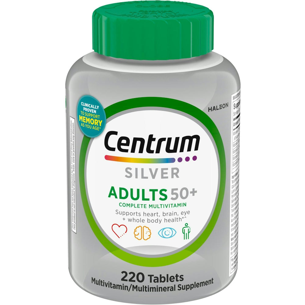 Centrum Silver Adults 50 + Multivitamin Tablets 220 Ct Vitamins & Supplements Pasteur Pharmacy