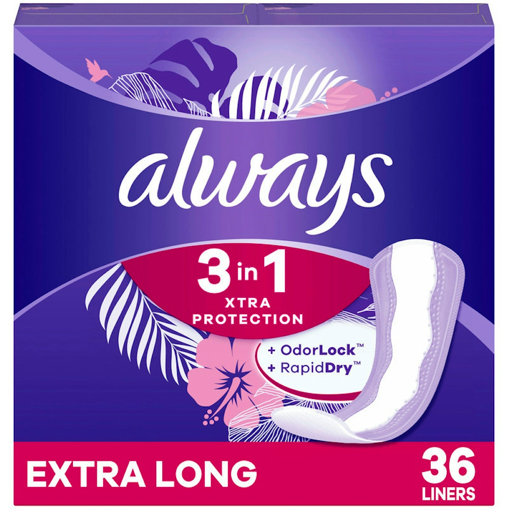 Always Xtra Protection Liners, Extra Long 36 Un Personal Care Pasteur Pharmacy