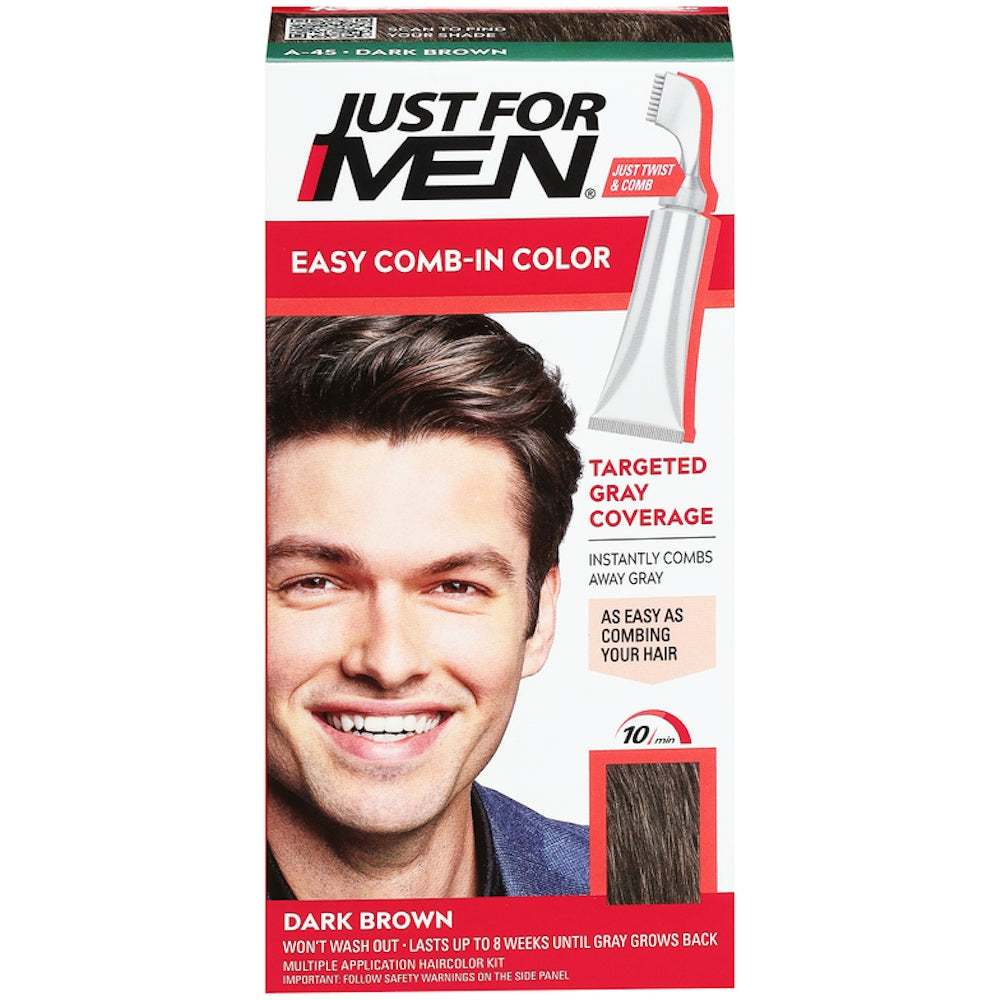 Just For Men Brun Foncé A-45 Coloration facile au peigne, 1 kit