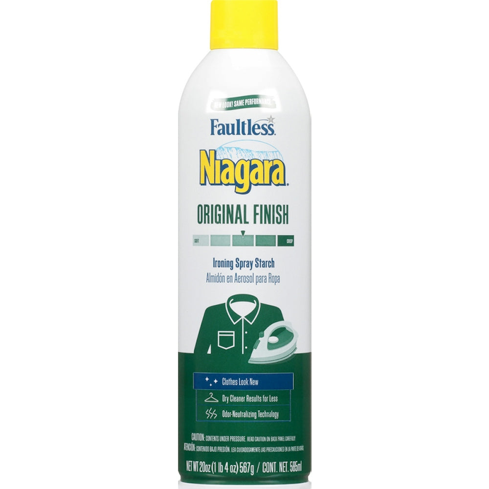 Almidón en aerosol para planchar Faultless Niagara Original Finish, 20 oz
