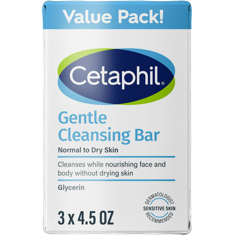 Cetaphil Gentle Cleansing Bar Value Pack!, 4.5 Oz Health & Beauty Pasteur Pharmacy