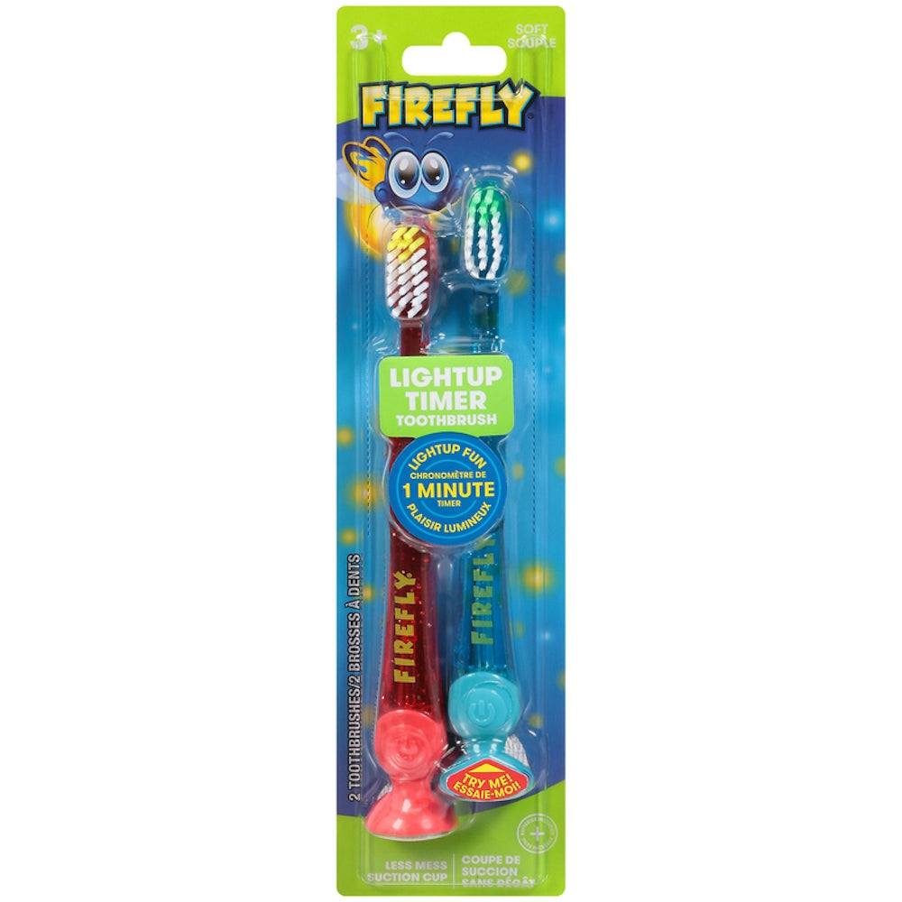 Firefly Kids' Light-Up Timer Toothbrush - Soft - 2ct Toothbrushes Pasteur Pharmacy