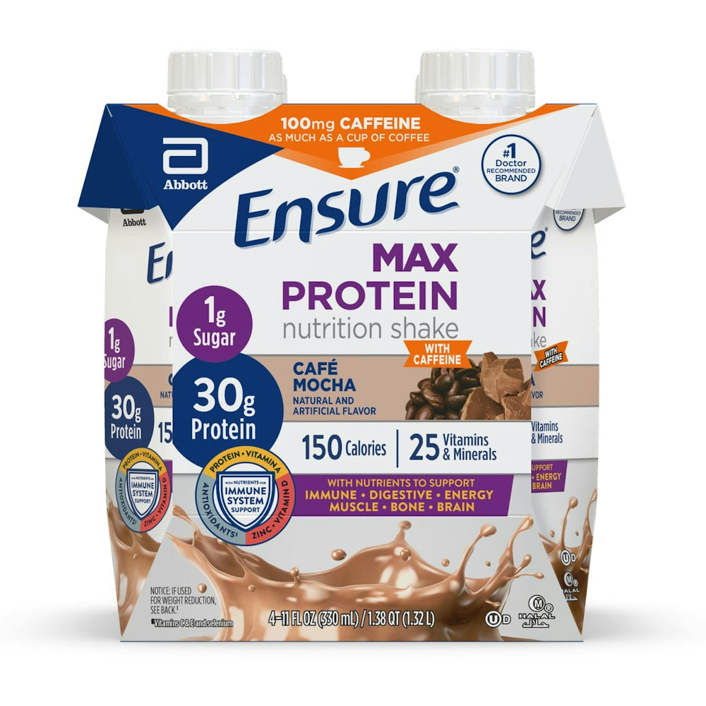 Ensure Max Protein Cafe Mocha Nutrition Shake 4 11 Fl Oz Cartons Fitness & Nutrition Pasteur Pharmacy