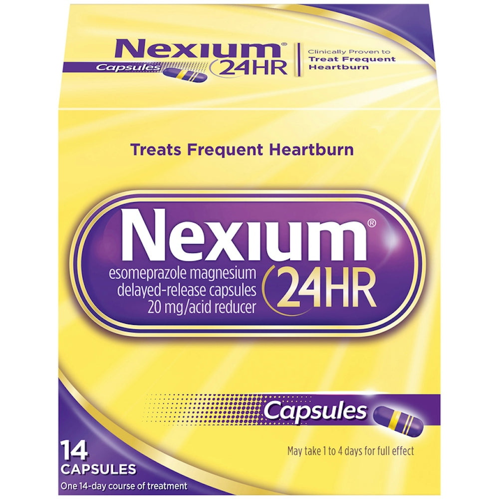 Nexium 24HR Acid Reducer – Heartburn Relief Capsules (Esomeprazole Magnesium) Health & Beauty Pasteur Pharmacy