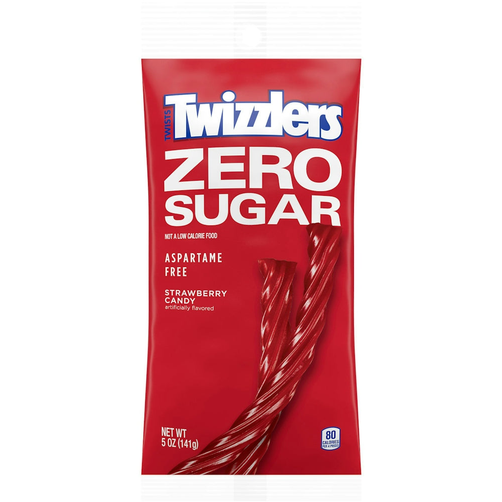 Twizzlers Sugar Free Strawberry Twists, Low Fat Chewy Candy, 5 oz (Pack of 12) Candy & Chocolate Pasteur Pharmacy