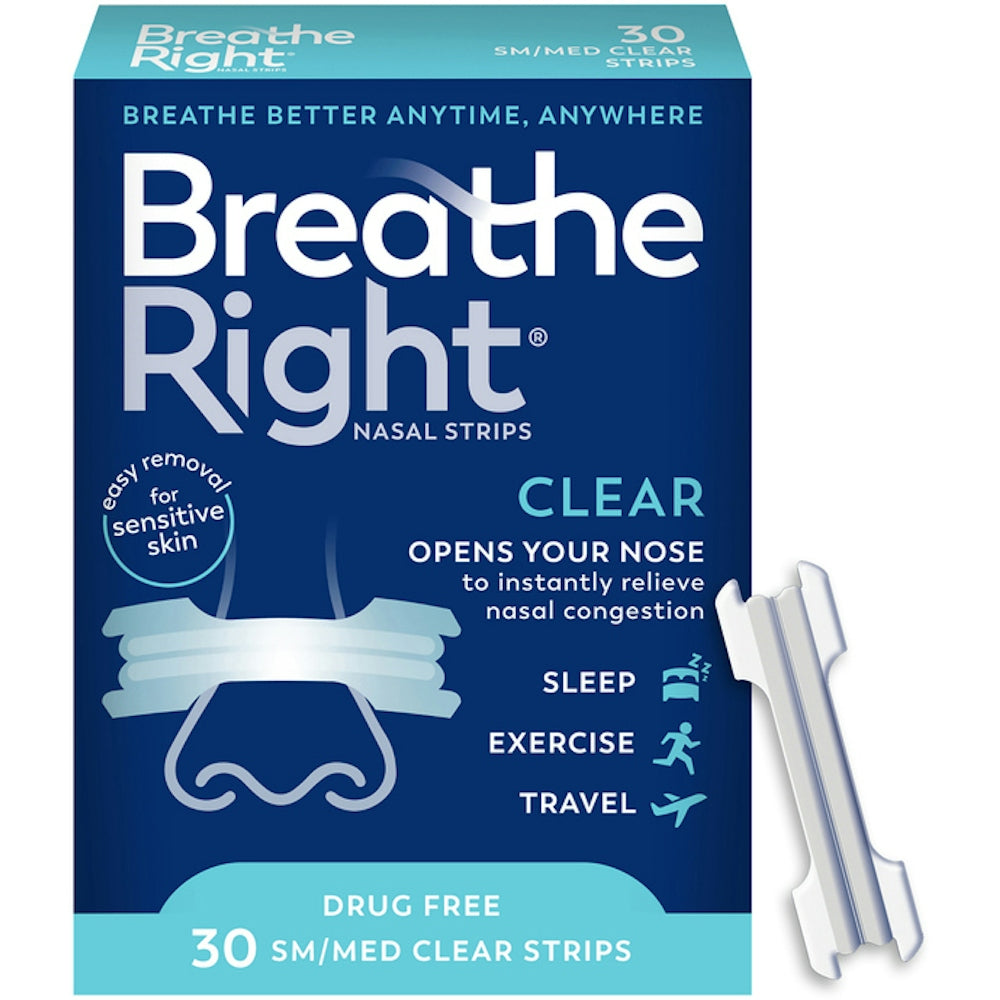Breathe Right Nasal Strips, Original Clear, Small/ Medium Health & Beauty Pasteur Pharmacy