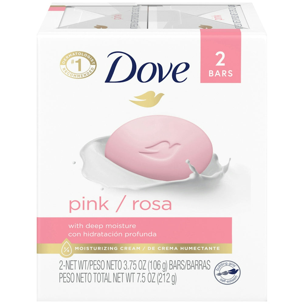 Jabón de belleza Dove Pink - 120 g (2 unidades) - Para una piel suave y radiante