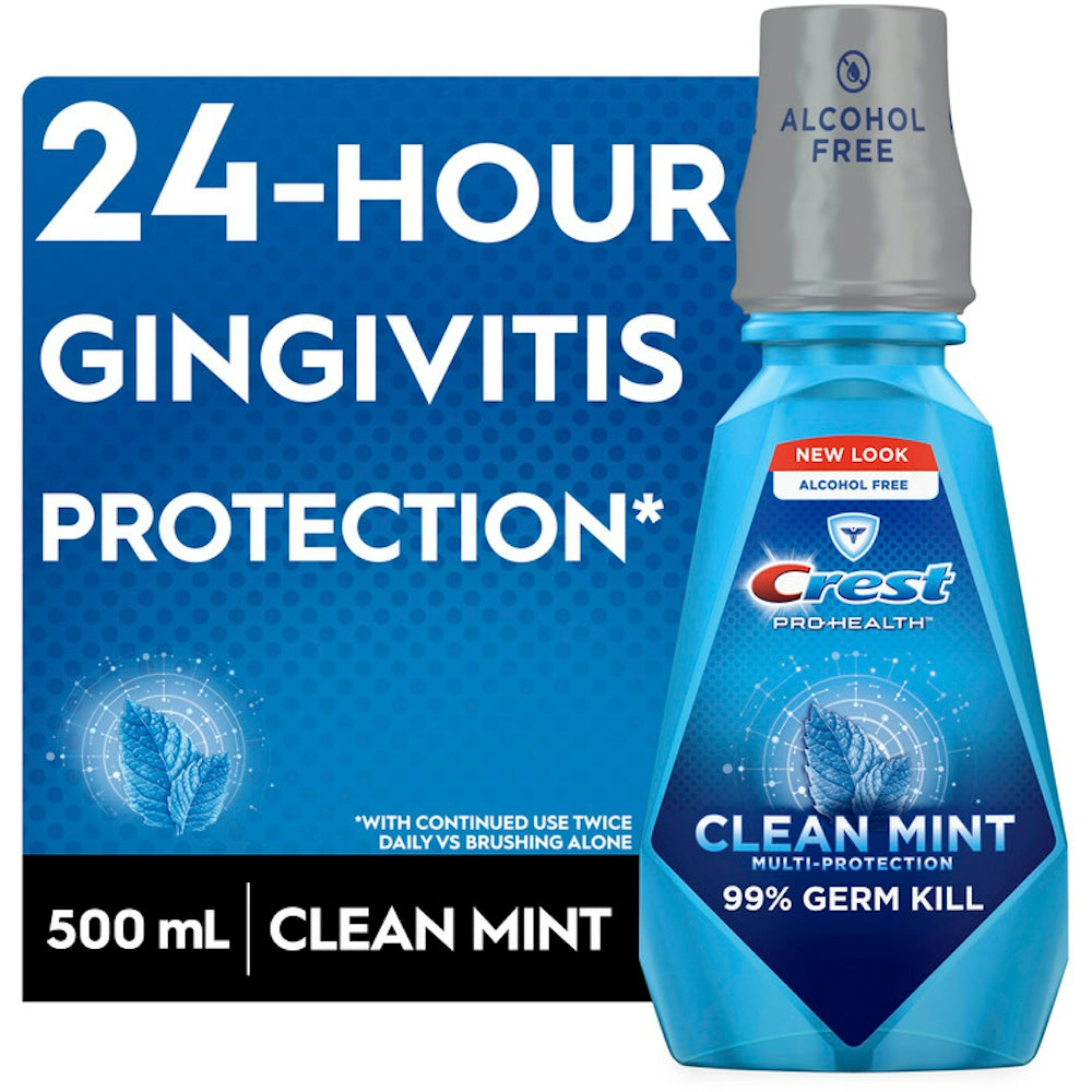 Crest Pro Health Multi Protection Clean Mint CPC Oral Rinse - 16.9 Fl Oz Mouthwash Pasteur Pharmacy