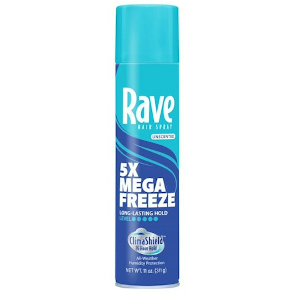 Rave 5x Freeze Ultimate Hold Unscented Hairspray 11 Oz. Can Hair Care Pasteur Pharmacy
