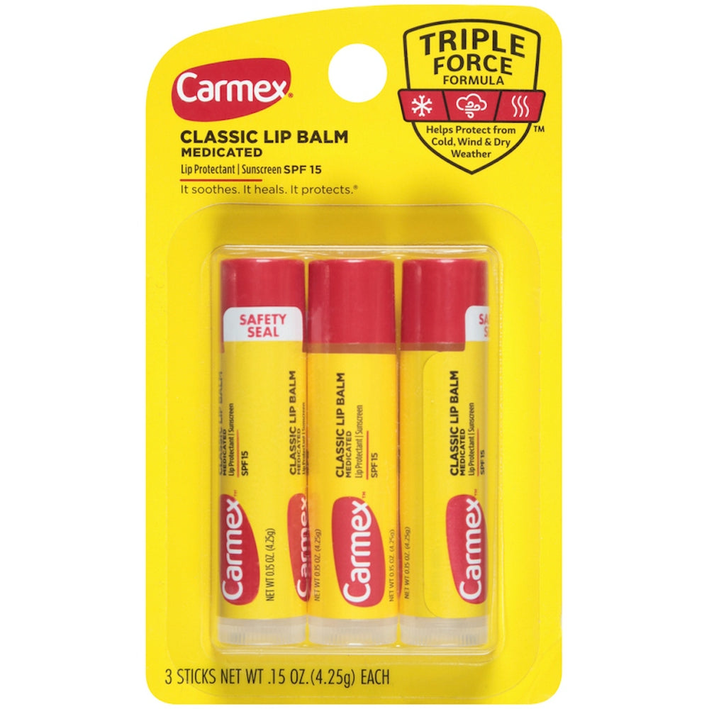 Carmex Lip Balm, Classic, Medicated, SPF 15 Lip Balms & Treatments Pasteur Pharmacy