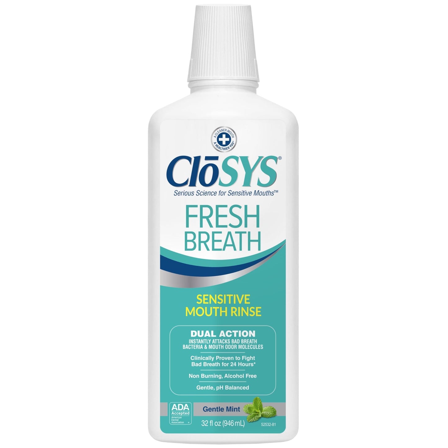 Closys Non Irritating Sensitive Gentle Mint Rinse 32 Oz Box Personal Care Pasteur Pharmacy