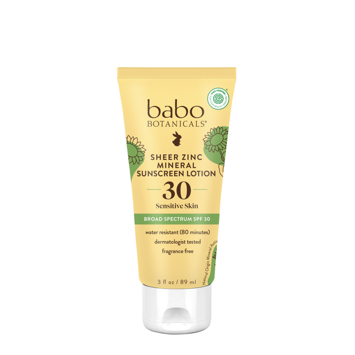 Babo Botanicals Clear For Babies Fragrance Free Zinc Sunscreen Lotion - SPF 30 - 3 Fl Oz Sunscreen Pasteur Pharmacy