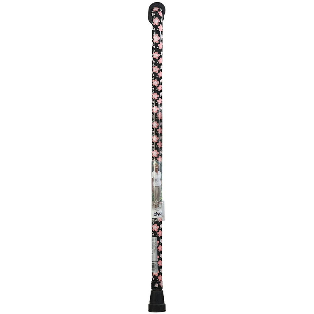 Drive Medical Foam Grip Offset Handle Walking Cane, Pink Floral Canes & Walking Sticks Pasteur Pharmacy
